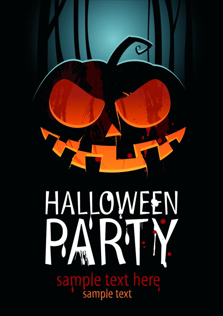free vector Halloween posters beautiful background 03 vector